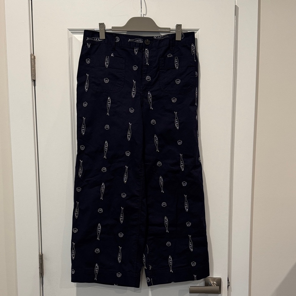Free Assembly Navy Chino Pants with Fish and Seashell embroidery - Picture 10 of 12
